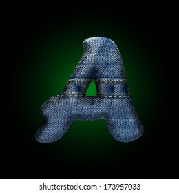 vector jeans letter