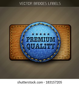 diseño de etiqueta de jeans vectores premium