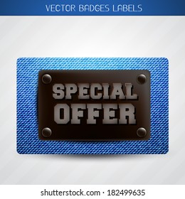 diseño de etiquetas de oferta especial vectores