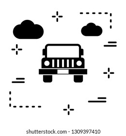 Vector jeep icon
