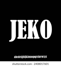 Vector jeko the luxury and elegant font glamour style