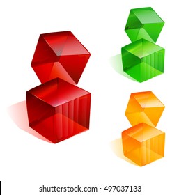 Vector Jelly Cubes