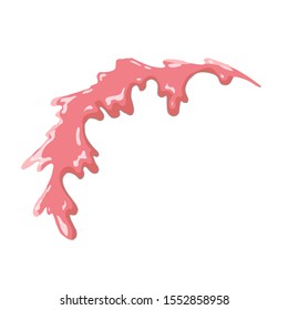 Vector jelly splash candy colors isolated on white. Glossy and sweet.