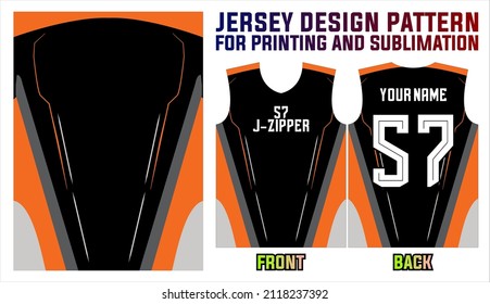 Vektorjersey-Hintergrund-Design für Sportteam. Jersey-Muster für Druck und Sublimation