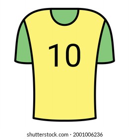 Diseño de iconos de contorno de Jersey de vector
