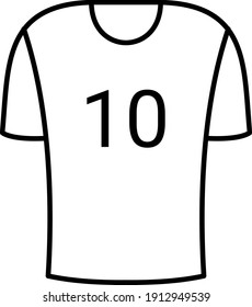 Vector Jersey Outline Icon Design
