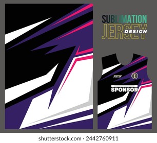 Vector jersey sports design for racing cycling football gaming motocross