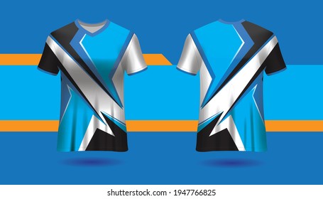 Vector jersey sports design template for sports clubs. uniform front and back view.