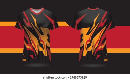 Vector jersey sports design template for sports clubs. uniform front and back view.