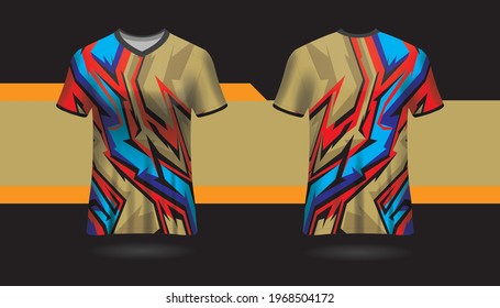 Vector jersey sports design template for sports clubs. uniform front and back view.