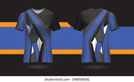 Vector jersey sports design template for sports clubs. uniform front and back view.