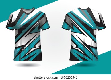 Vector jersey sports design template for sports clubs. uniform front and back view.