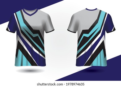 Vector jersey sports design template for sports clubs. uniform front and back view.