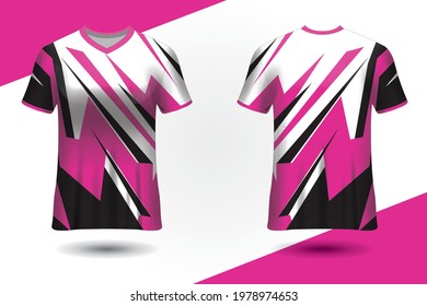 Vector jersey sports design template for sports clubs. uniform front and back view.