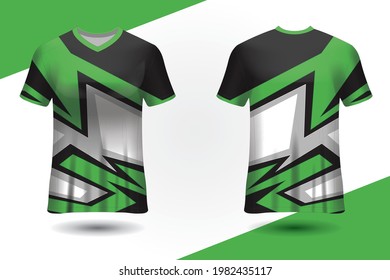 Vector jersey sports design template for sports clubs. uniform front and back view.