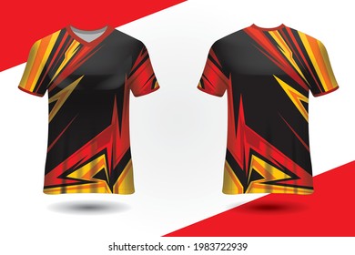 Vector jersey sports design template for sports clubs. uniform front and back view.