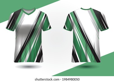 Vector jersey sports design template for sports clubs. uniform front and back view.