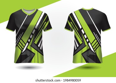 Vector jersey sports design template for sports clubs. uniform front and back view.