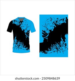 camiseta de camisa vetorial com padrão azul e preto. Muito bom para usar como uma referência de design de camisa