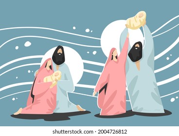 vector jesus born  Religious concepts.