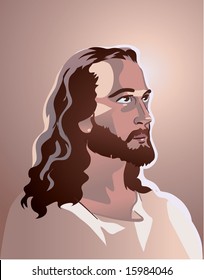 vector Jesus Christ portrait