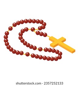 vector jesus conjunto de vida con religión y símbolos de fe vector aislado isométrico