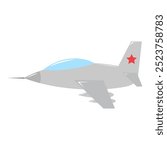 Vector Jet Aircraft Flat Design Illustration