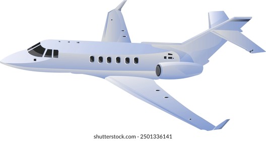 A vector jet with a minimalist style, suitable for the purposes of brochures, icons, websites and others.