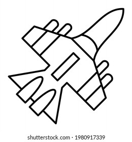 Vector Jet Outline Icon Design
