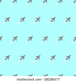 Vector jet seamless pattern background.