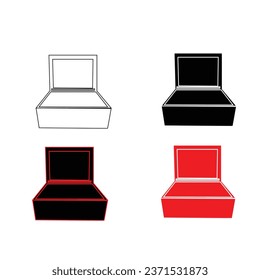 vector jewellery box design set