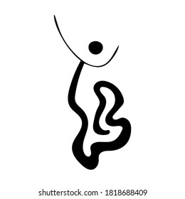 Vektorschmuckzubehör. Handgezeichnete doodle Illustration von modischen Objekten. Frauenbekleidungselemente. Einfache abstrakte Zeichnung