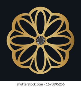 Vector Jewelry Design Flower Logo