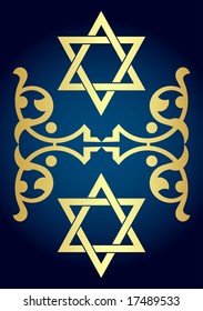 Vector jewish ornament