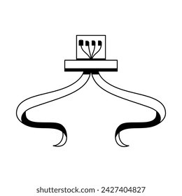 Vector Jewish Tefillin Cartoon Illustration Isolated