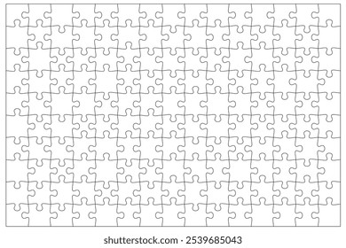 Vector jigsaw puzzle outlines, adjustable and editable, EPS 10 format.