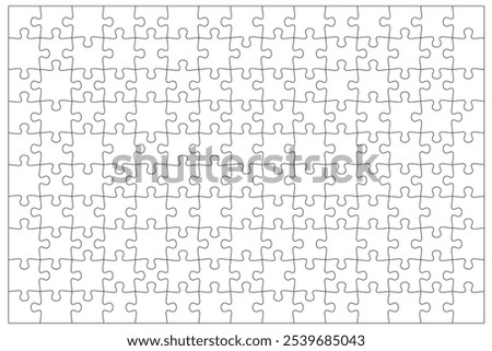 Vector jigsaw puzzle outlines, adjustable and editable, EPS 10 format.