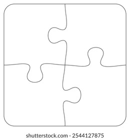 Perfiles de rompecabezas de Vector, puede ser ajustable y editable, formato EPS 10.