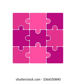 Vector jigsaw puzzle pieces. Jigsaw puzzle parts