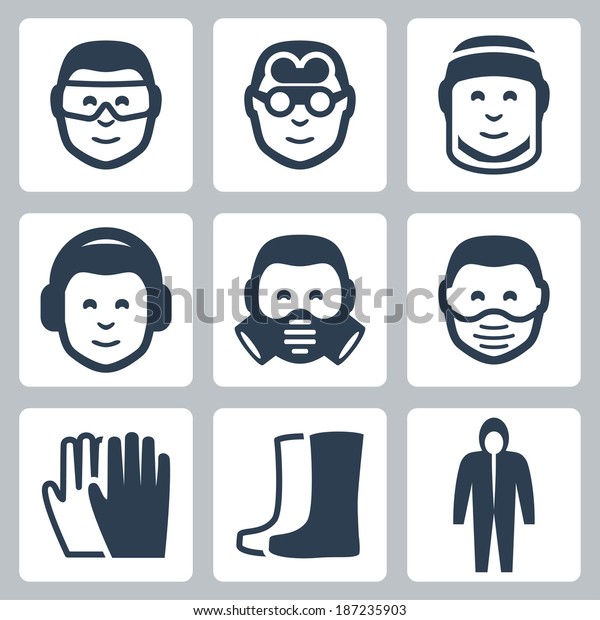 Vector job safety icons\
set
