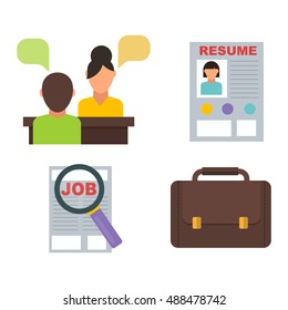 Symbol für die Vektor-Jobsuche - Computerbüro-Konzept