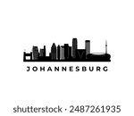 Vector Johannesburg skyline. Travel Johannesburg famous landmarks. Business and tourism concept for presentation, banner, web site.