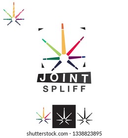 Vector Joint Spiff, Cannabis Leaf Logo. Professional Business, Corporate Branding Icon.