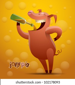 vector jolly pig 1