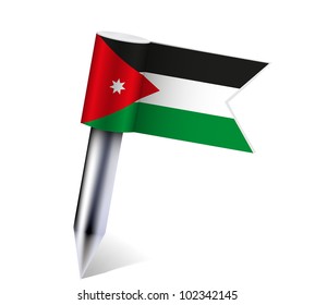 Vector Jordan flag isolated on white. Eps10