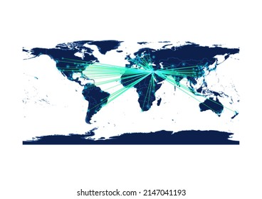 Mapa de Jordania vectorial sobre fondo blanco adecuado para tecnología, innovación o conceptos de exportación. El archivo es adecuado para la edición digital y las impresiones de gran tamaño.