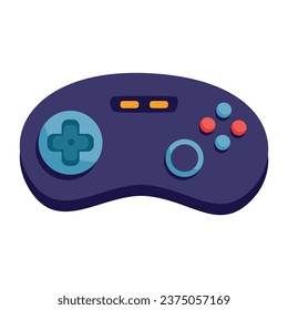 Vector joystick cartoon for gamers with white background.