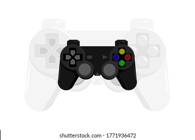 Vector Joystick-Spielsteuerung. Gamepad-Vektorgrafik. Video Game Stick Illustration. Videospielkonsole Vector Illustration.