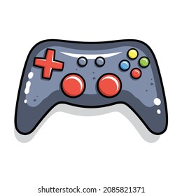 Vector Joystick Gamepad illustration. Gaming Controller for modern video games