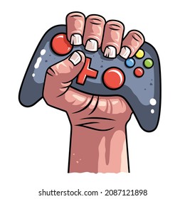 Vector Joystick Gamepad illustration. Gaming Controller for modern video games